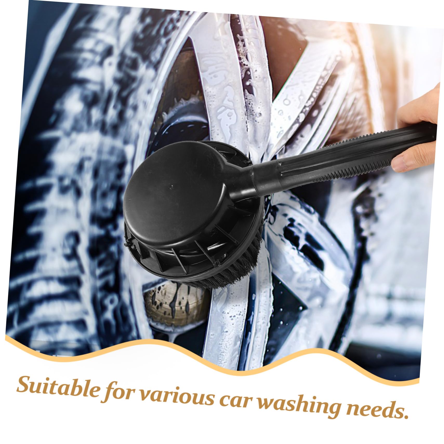 MAGICLULU Spazzola per Cerchi Auto ABS Nera per Pulizia Ruote e Pneumatici | Compatibile Idropulitrice, Resistente All’usura, Accessorio per Lavaggio Auto
