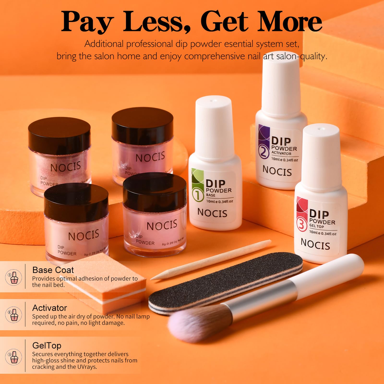 Layhou 4 Colors Dip Powder Nail Kit - Image 3