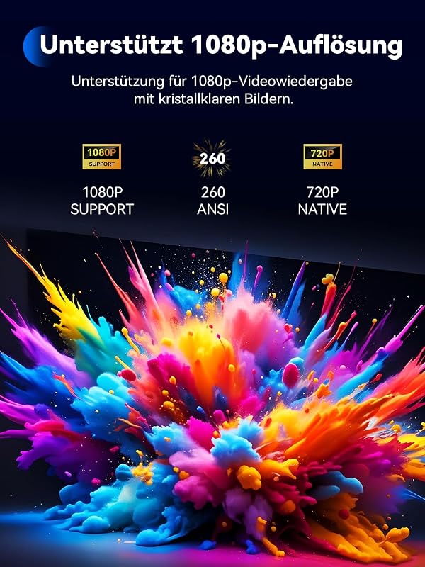 SOOMFON Mini Projektor 1080P Bluetooth Autofókusz Hordozható Okostelefon Tablet Laptop