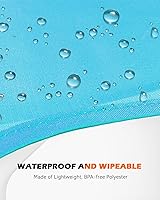 Vista 23 de Delantal de arte para niños, delantal impermeable con bolsillo para niños, delantales de pintura de artistas con manga larga para niños y niñas