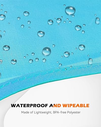 Miniatura 5 de Delantal de arte para niños, delantal impermeable con bolsillo para niños, delantales de pintura de artistas con manga larga, Azul