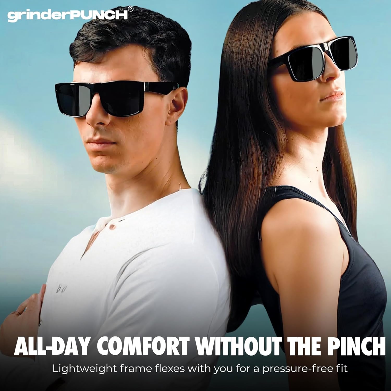 grinderPUNCH Mens Oversized Sunglasses XL Big Head Fit, Extra Wide Frame Sunglasses for Men, Big Heads, XXL Large Wide Shades - Image 6