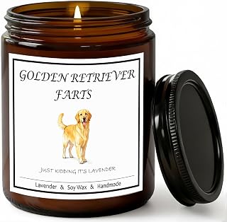 OSHINE Golden Retriever Gifts,Lavender Scented Naturalsoy Candle, Long Lasting 40 Hour Burn, Perfect Gifts for Women and Dog Lovers