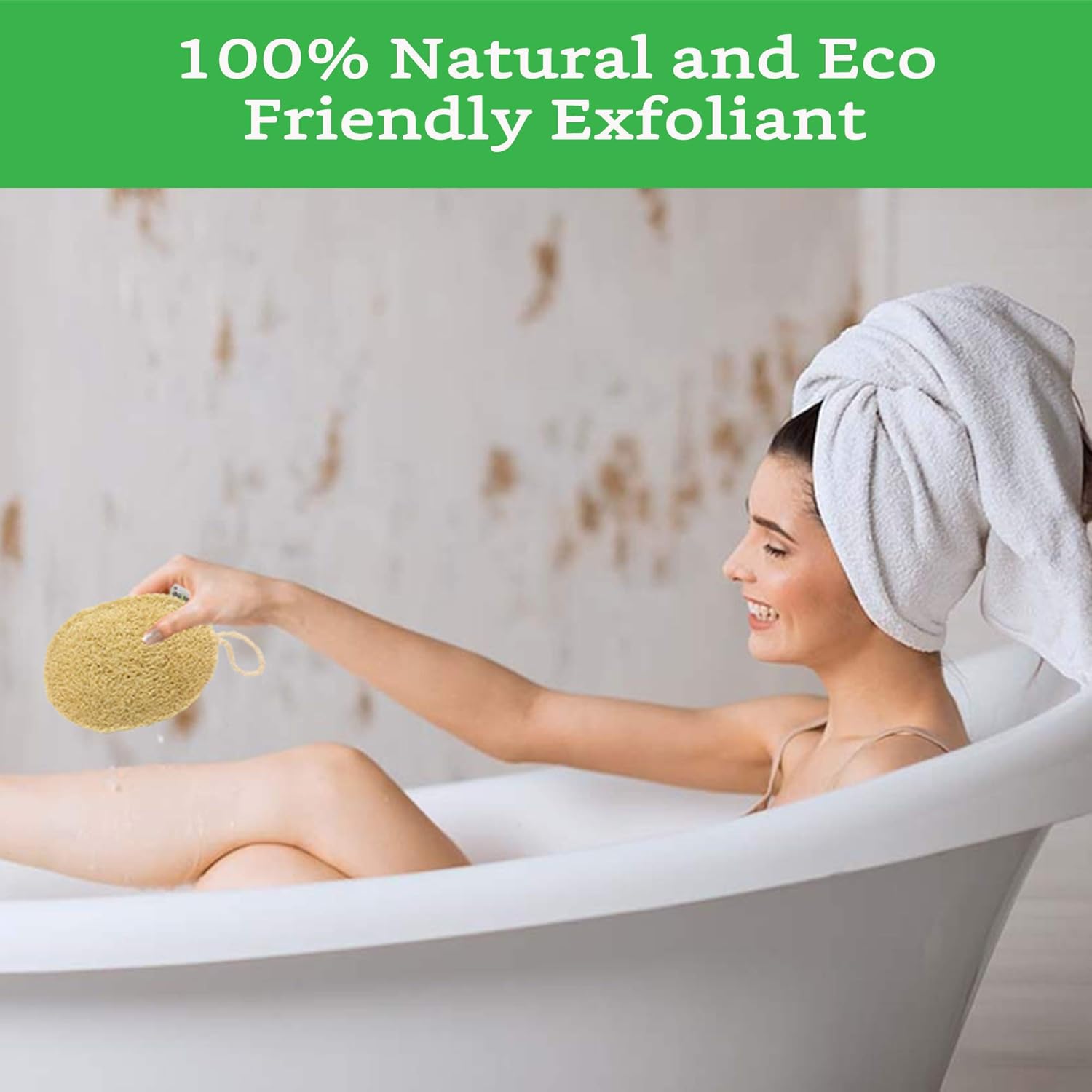 100% Natural Loofah Exfoliating Sponge (3 Pack) - Loofah Body Scrubber - Loofah Sponge - Organic Loofah - Exfoliating Body Sponge - Biodegradable Loofah - Bath Luffa Sponges - Exfoliating Loofah Pad : Beauty & Personal Care