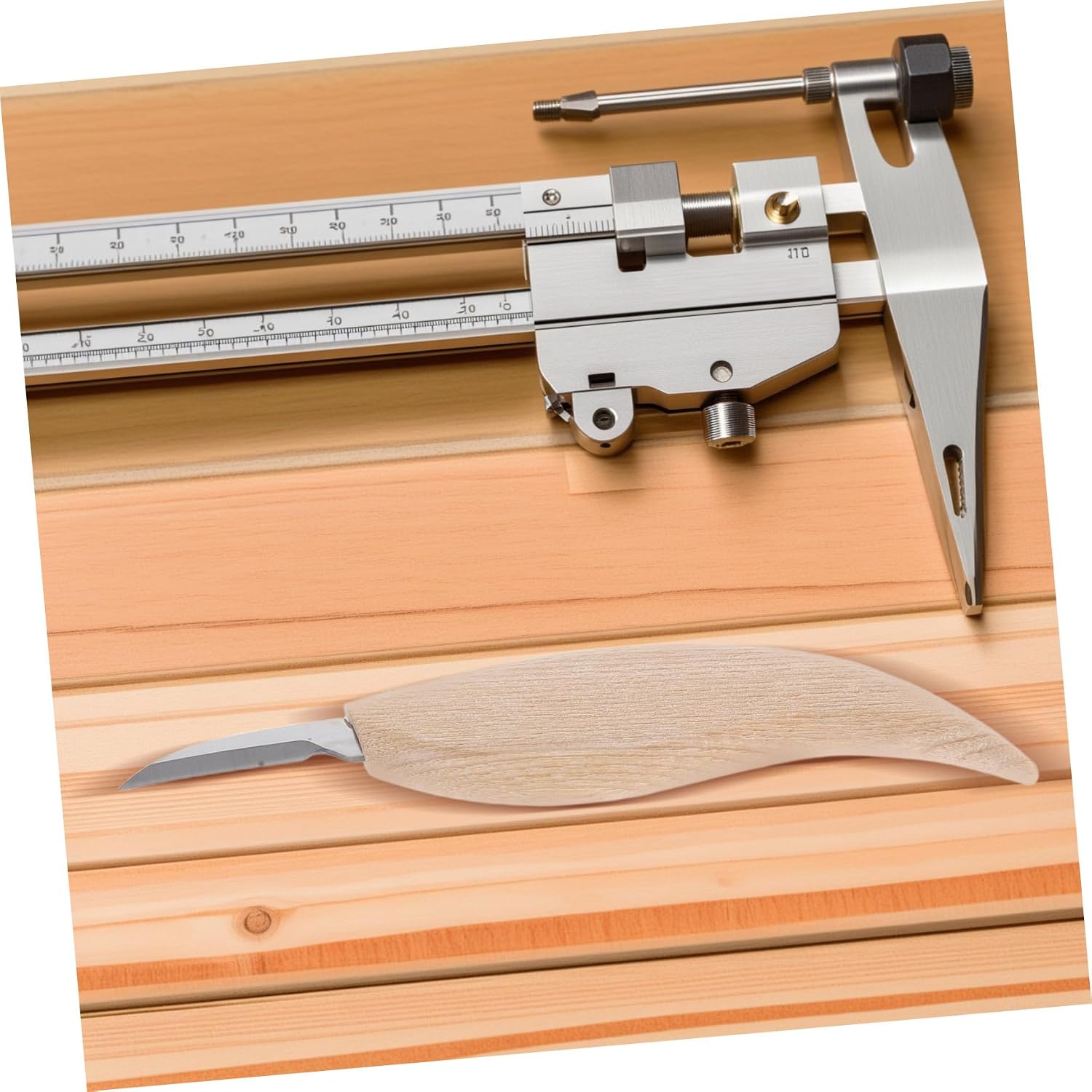 SHINEOFI Wood Carving Tools Set for Artists 5-Piece Stainless Steel Carving and Engraving Kit Smooth Wooden Handle for Woodcraft Projects and DIY Sculpture