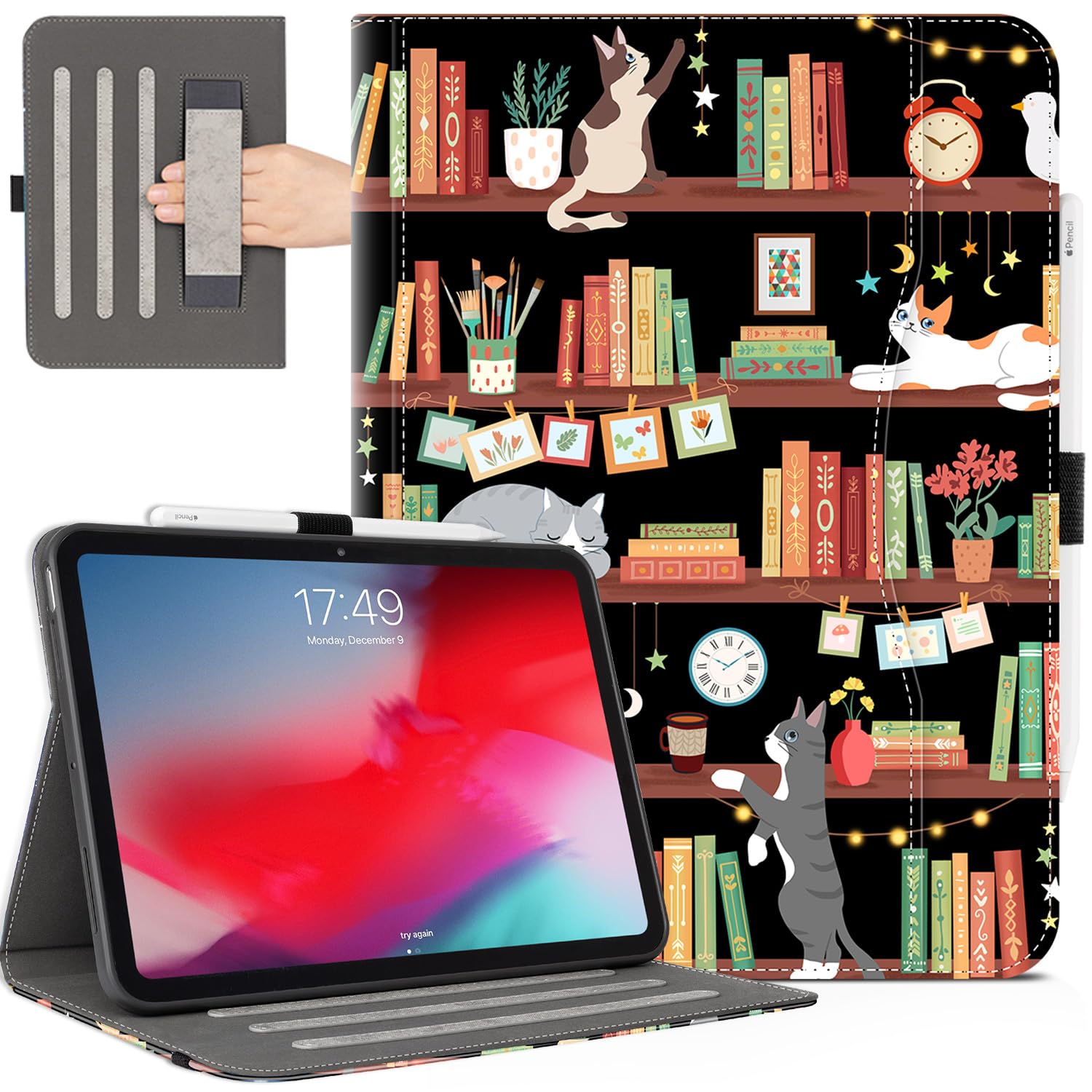 iPad Pro 13 inch Case (M5) 2025, Case for iPad Pro 13-inch (M4) 2024 with Pencil Holder Multi-Angle View Adjustable Stand Shockproof Protective with