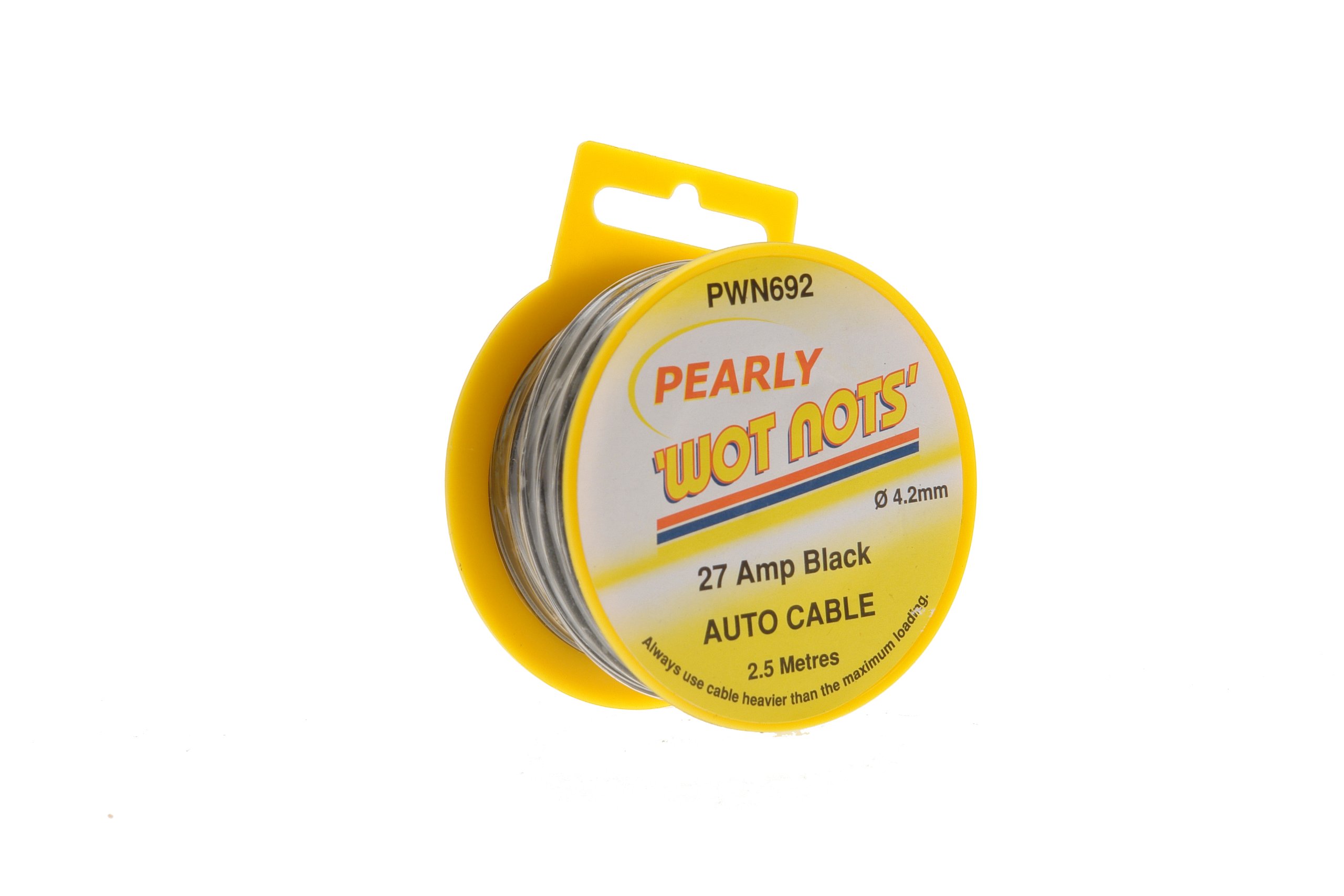Pearl PWN692 27A 4.2mm x 2.5m Wiring Cable - Black