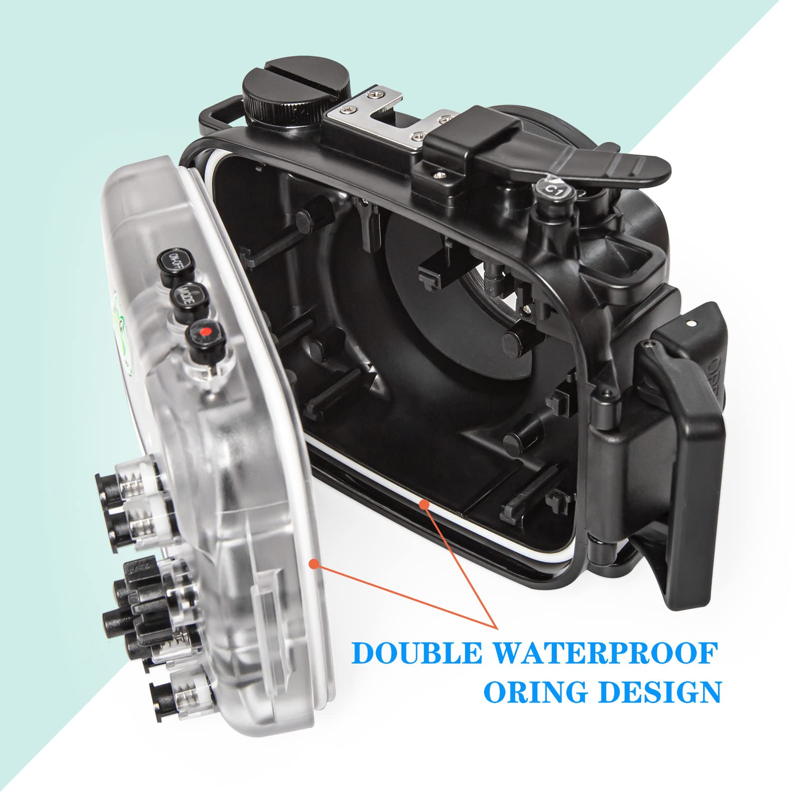Sea Frogs SF-S-ZV-1 Kamera-Gehäuse, wasserdicht, 40 m