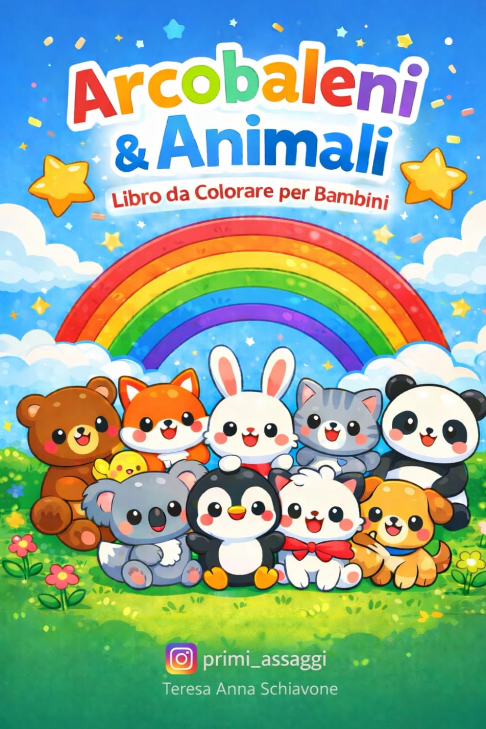 Arcobaleni & animali: Libro da Colorare per Bambini dai 3 anni