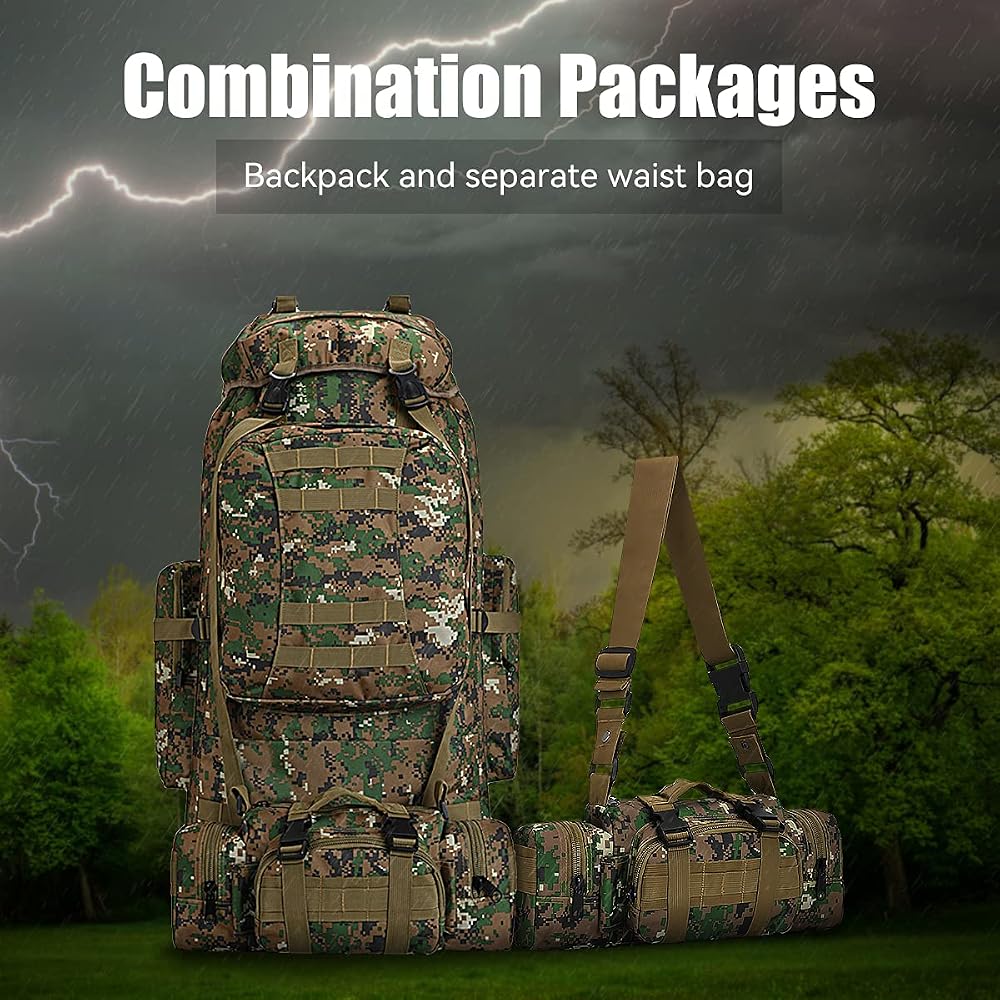 HongXingHai 100L Camping Hiking Backpack,Molle military Tactical rucksack backpack,Waterproof Lightweight Hiking Backpack : Sports & Outdoors