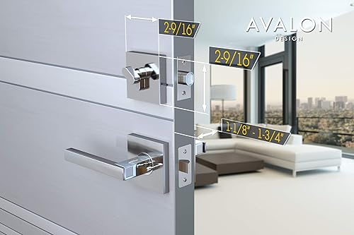 Miniatura 3 de Avalon 0891  Cerrojo (roseta cuadrada) en acabado níquel satinado