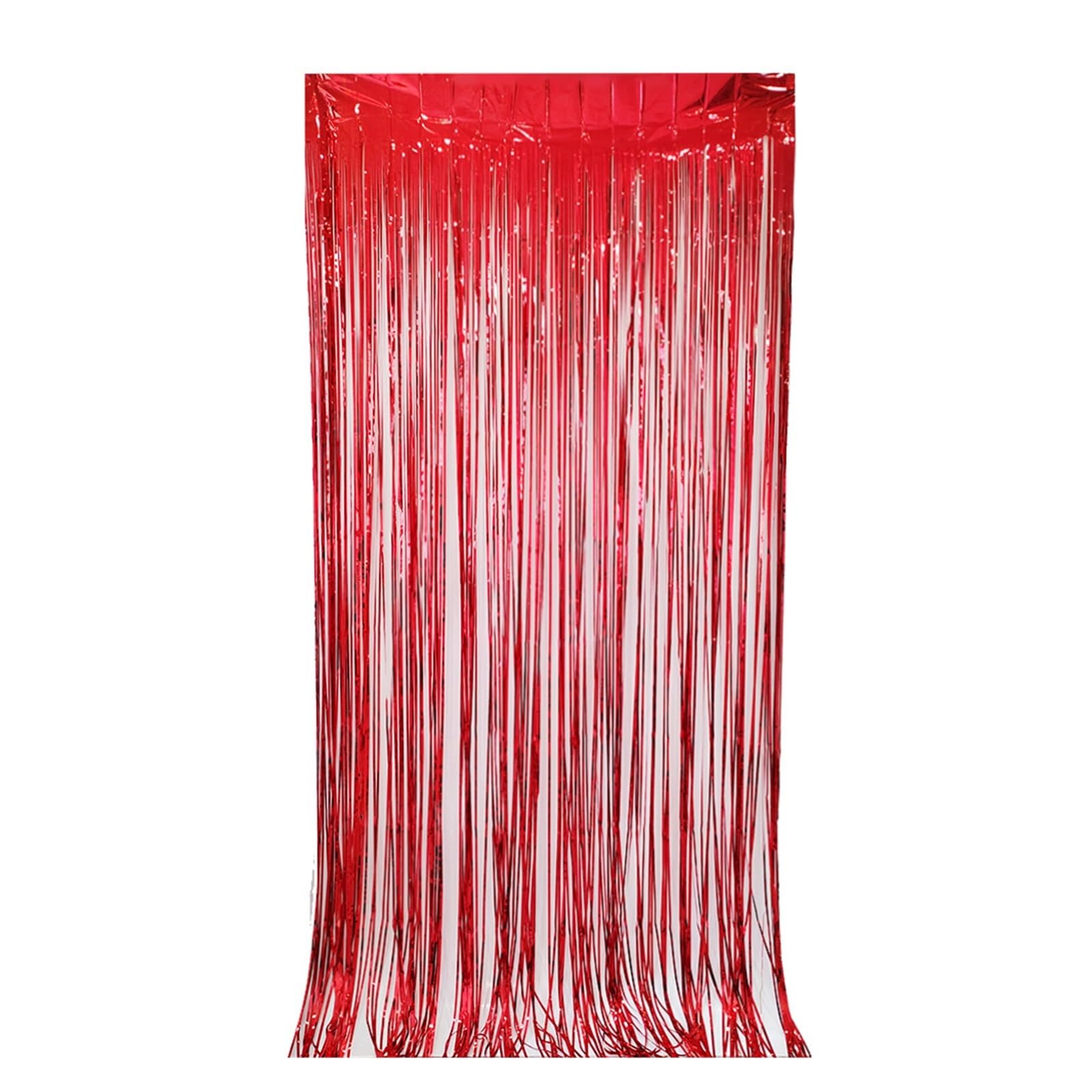 Rideaux décoratifs à Franges en Aluminium, 38 pièces, 2.0m/78,74 Pouces, arrière-Plan de fête for Photo, décorations Mariage et d'anniversaire, Fournitures pour Cuisine(Red)