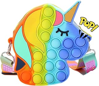 Homorro Pop Borsa Regalo di Pasqua Borsetta Bambina Grande Fidget Toy per Anti Stress Bambini & Adulti Bag Push Giocattoli sensoriali Its Bambina Bubbles Borsa Figetttoy Colorato