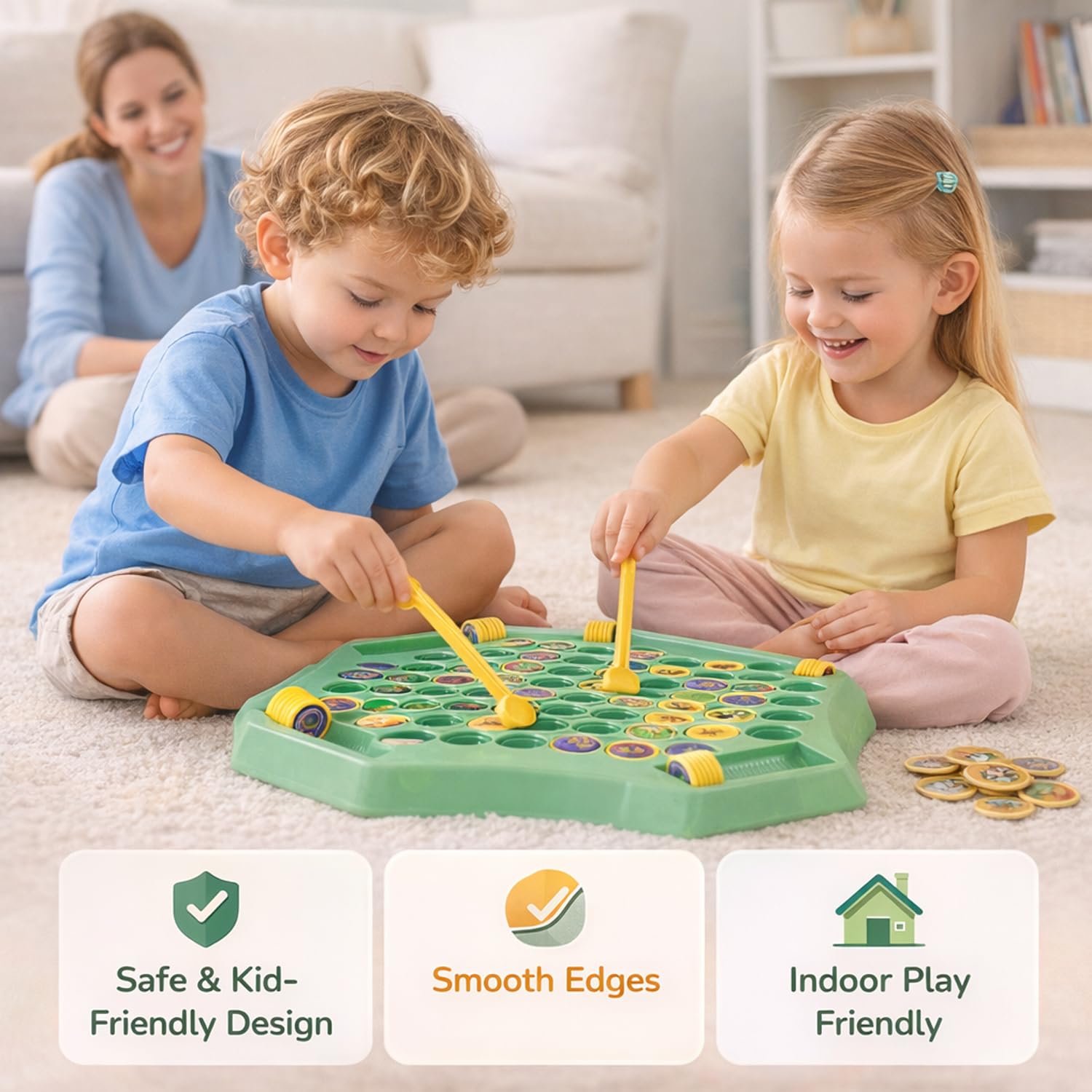 SIGNAMIO Flipping Memory Chess Game, Fun Board Games for 6 to 10+ Years, Strategy Mind Board Games for Families, Educational Games for Adults at Home and Kids 3