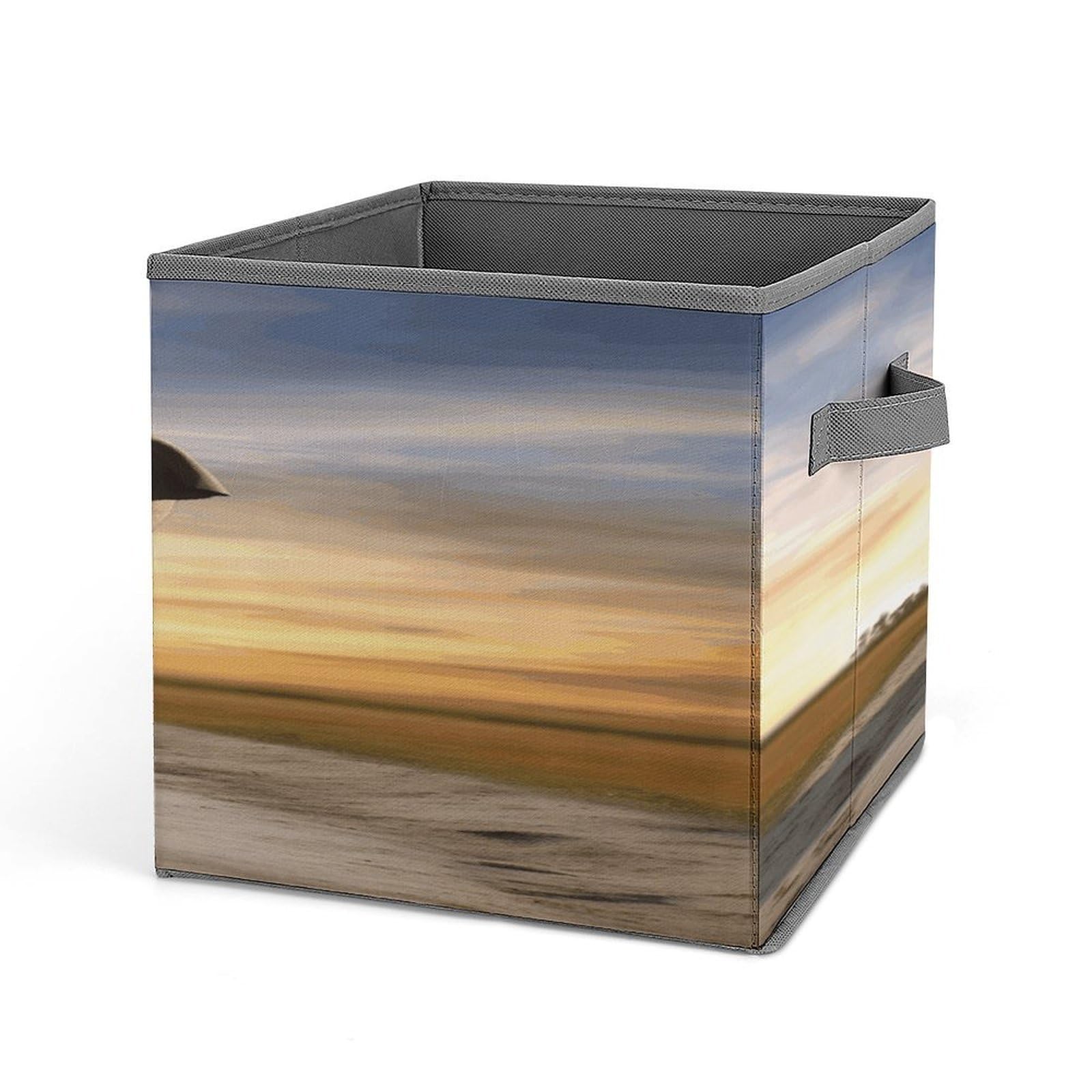 Fodpand Style Elephant Walking Storage Cubes Foldable Decorative Fabric, Storage Bins Baskets With Handles, Closet Organizers And Storage For Home, Office,Closet, Clothes