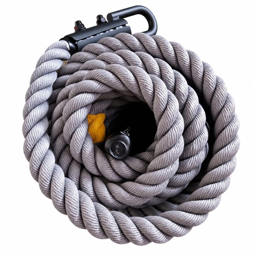 Cuerda de Arrastre para Trineo 15 m Gris | Cuerda de Tracción para Entrenamiento de Fuerza, Resistencia y Cross Training | Alta Resistencia