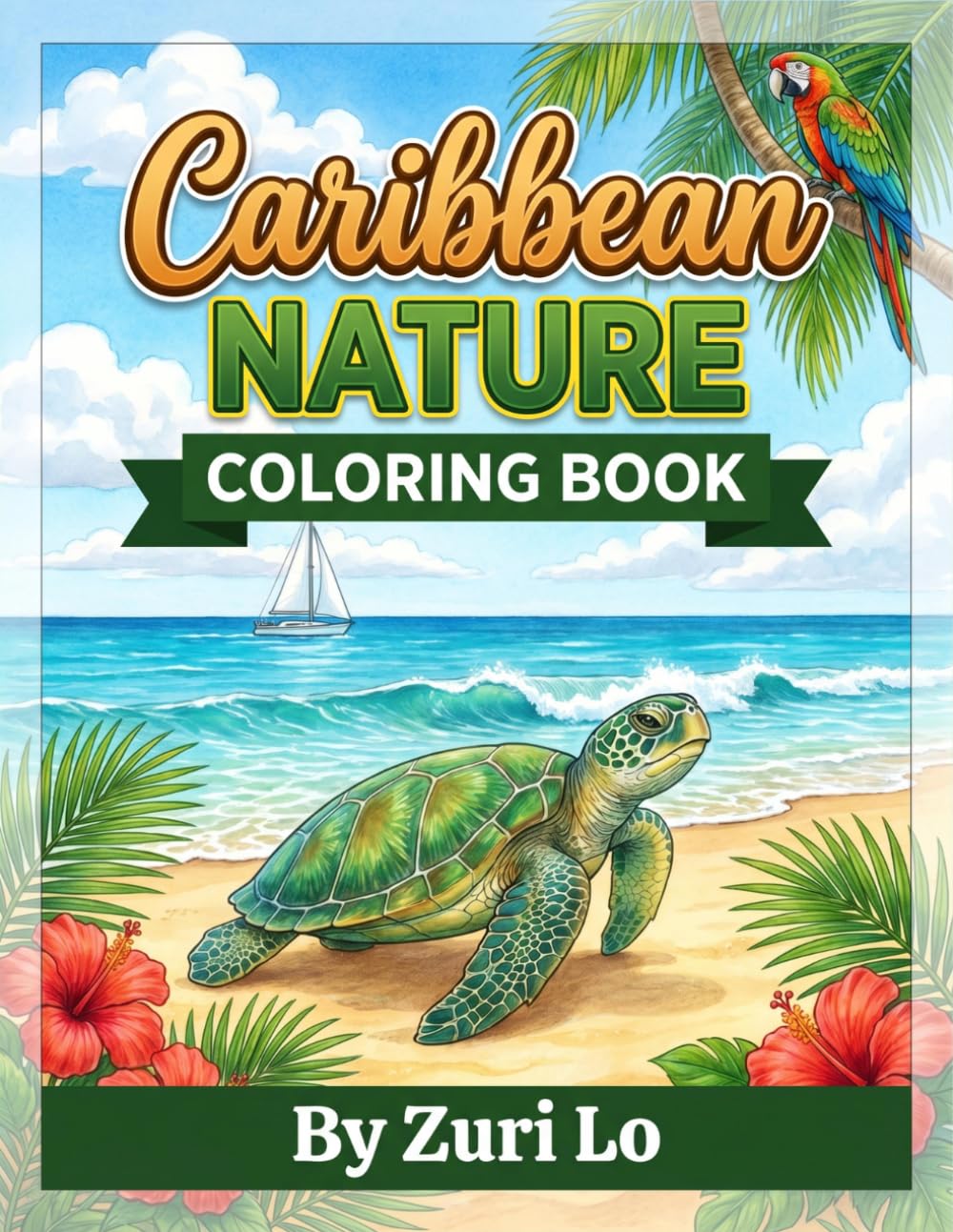 Caribbean Nature Coloring Book