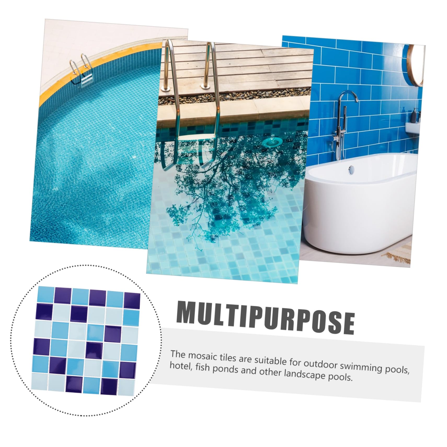 Piastrelle in Ceramica Da Parete Piastrelle Decorative Per Bagno e Cucina in Ceramica Per Piscine e Artigianato Facile Da Intarsiare e Utilizzare