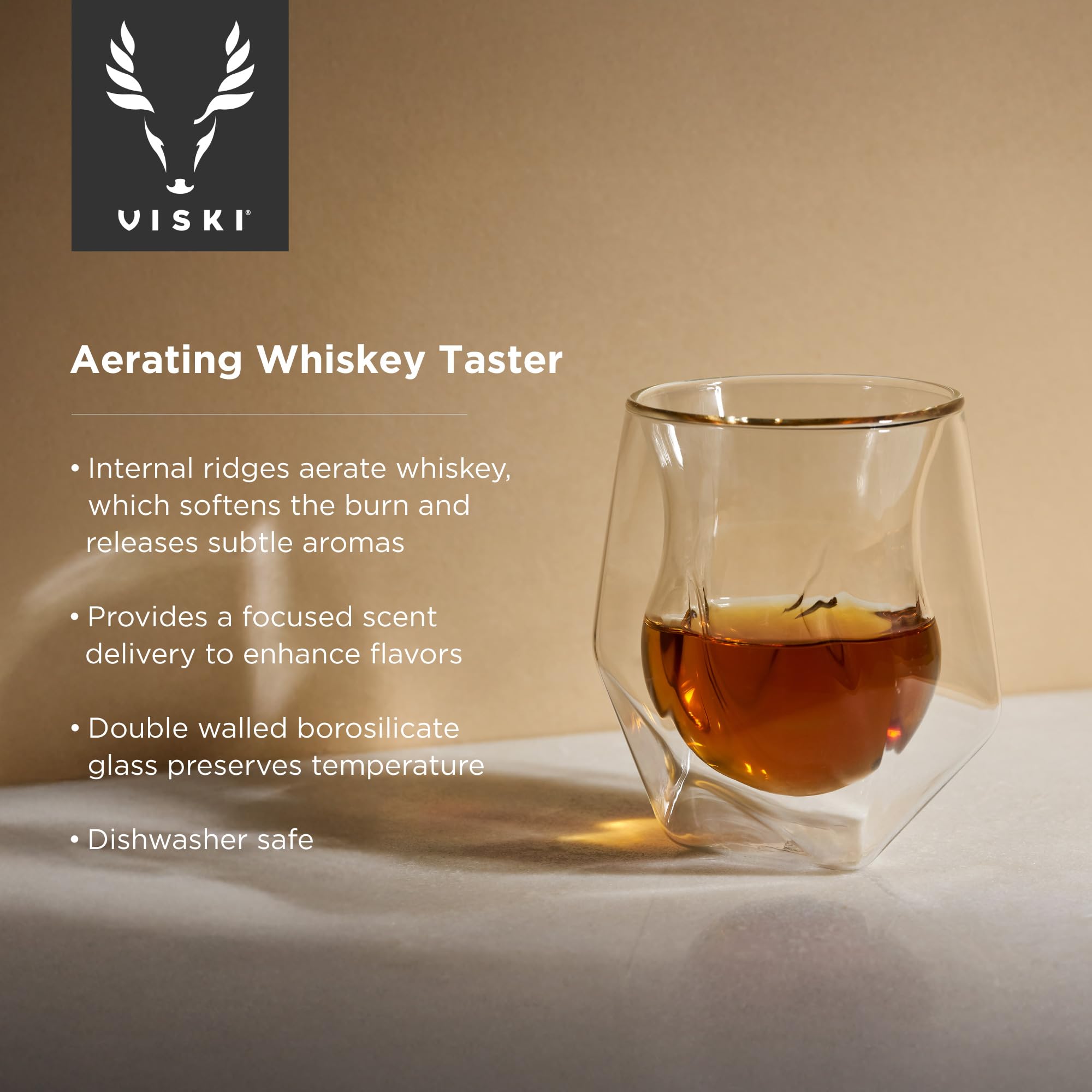 Viski Napowietrzający kubek do whisky, szklanka do degustacji whisky, wączyk o podwójnych ściankach, specjalny kubek do burbona, przezroczyste szkło, nadaje się do mycia w zmywarce, 200 ml, zestaw 2