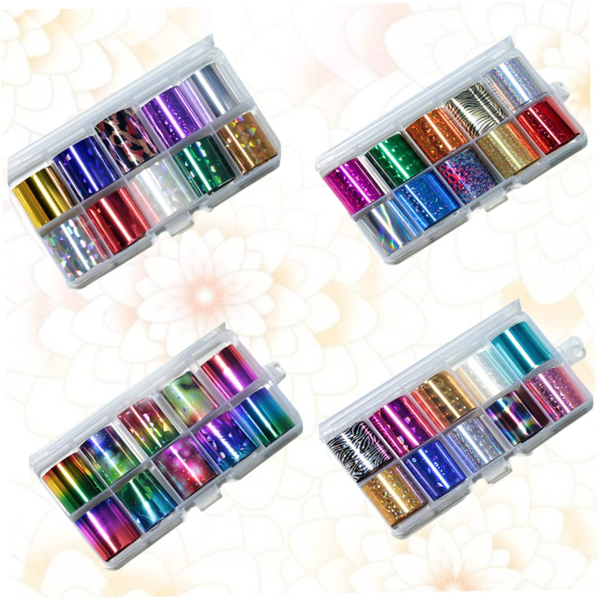 Ipetboom 12juegos Pegatinas De Uñas Patrón De Estrellado Accesorios De Manicura y Estilos Para Eventos y Uso Profesional