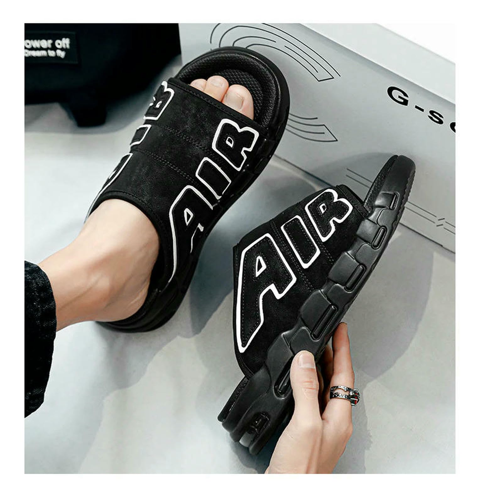 Zapatillas Masculinas Al Aire Libre Suaves, Antideslizantes, Suelas Gruesas, Ropa De Baño