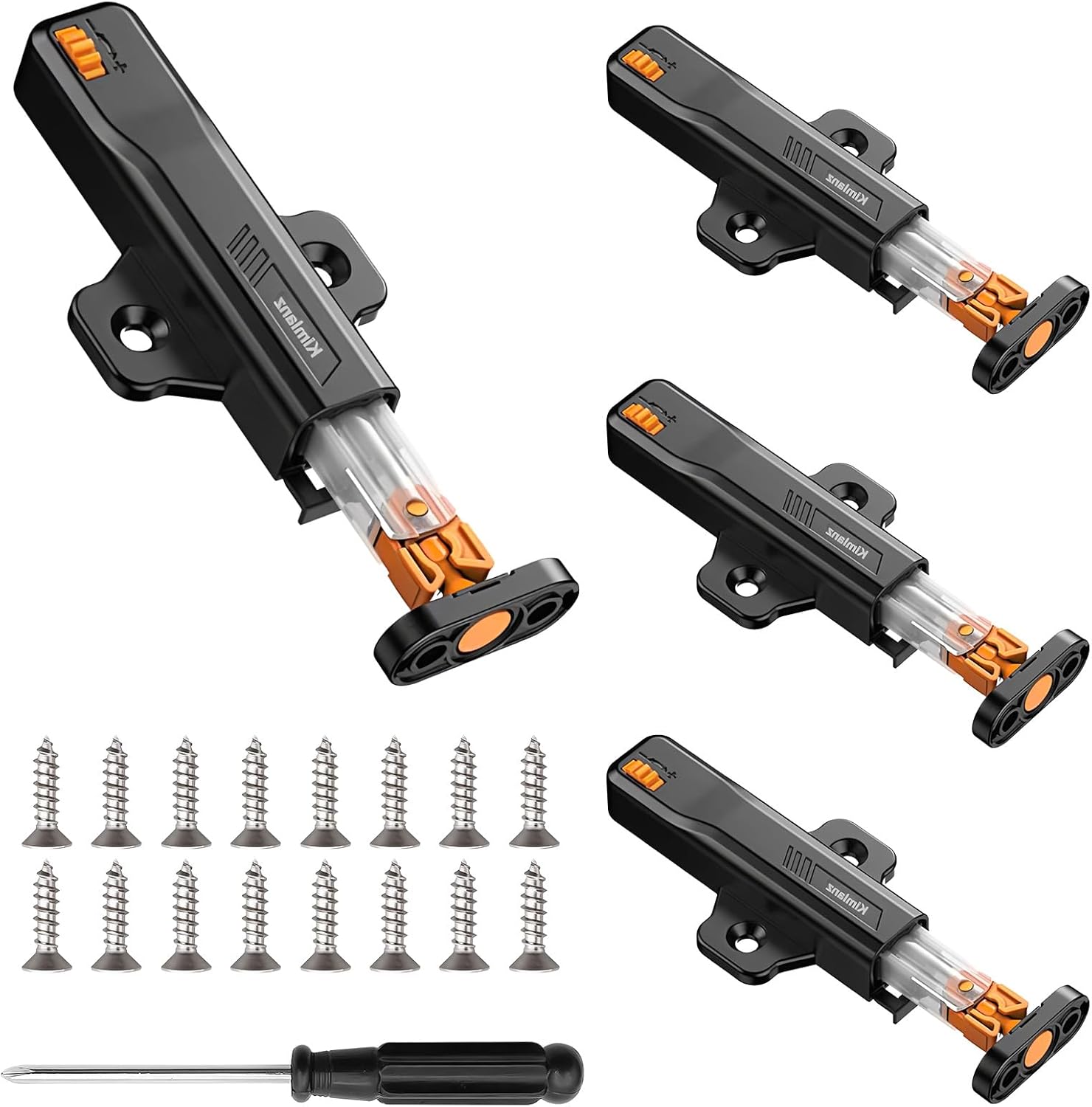 Set of 4 Heavy Duty Cabinet Door Openers, Push-to-Open Push to Open Push to Open Cupboard Door Pusher and Closes with Pressure for Cabinet Door