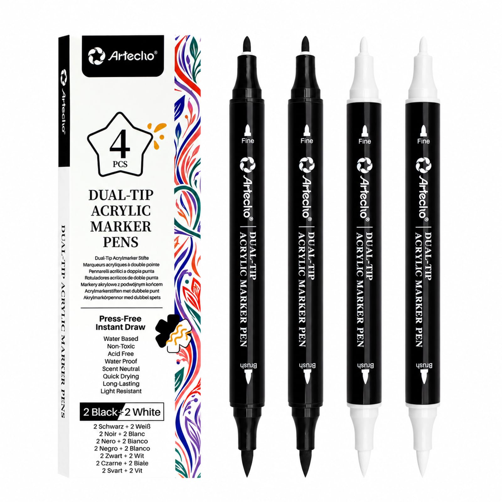 Artecho Acrylic Paint Markers - 72 Colors -10