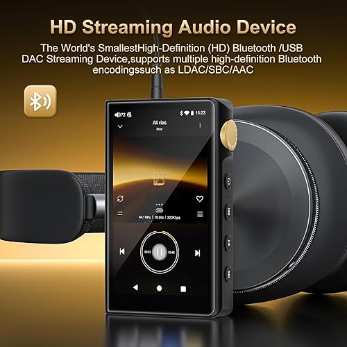 Miniatura 4 de Reproductor de MP3 de alta fidelidad de 96 GB con Bluetooth y WiFi, reproductor de música ZAQE Android 12 de alta resolución, DSD DAC Flac sin