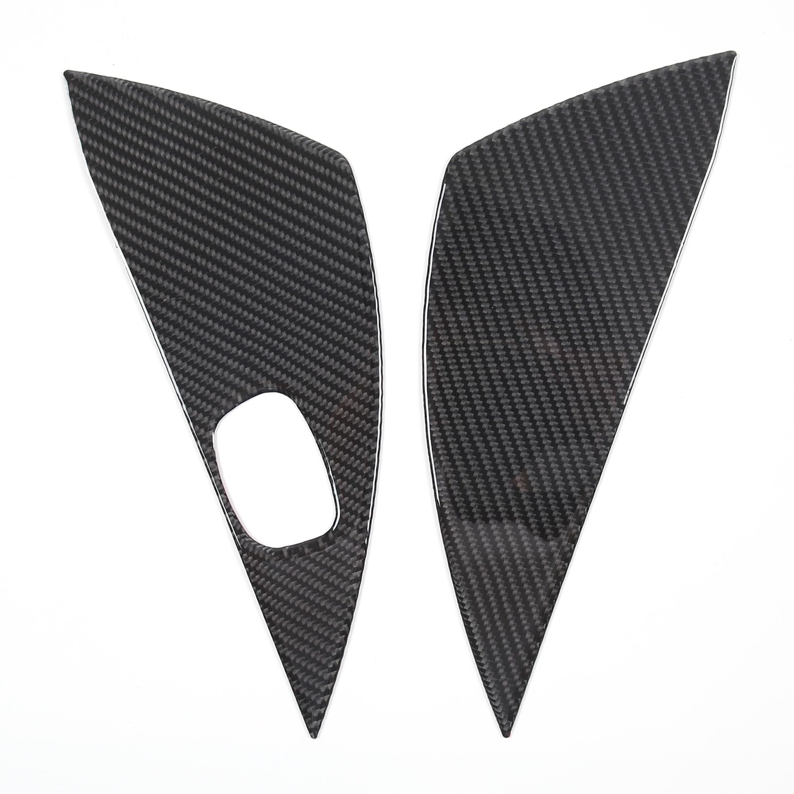 Car Part for Kia for Soul for AM 2009-2013 2012 2011 2010 Carbon Fiber Car Dashboard Side Trim Sticker(Carbon Fiber Black)