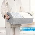 DIMJ Les organisateurs de placards sont des étagères - 6 Pack paniers de rangement pliables avec poignées, tissu Trapézoïde Organisation de la boîte de rangement pour vêtements, serviettes, fourmi gris