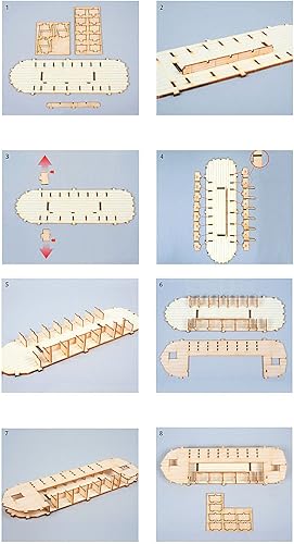 Miniatura 4 de YOUNGMODELER Kit de modelo de madera de escritorio Arca de Noé