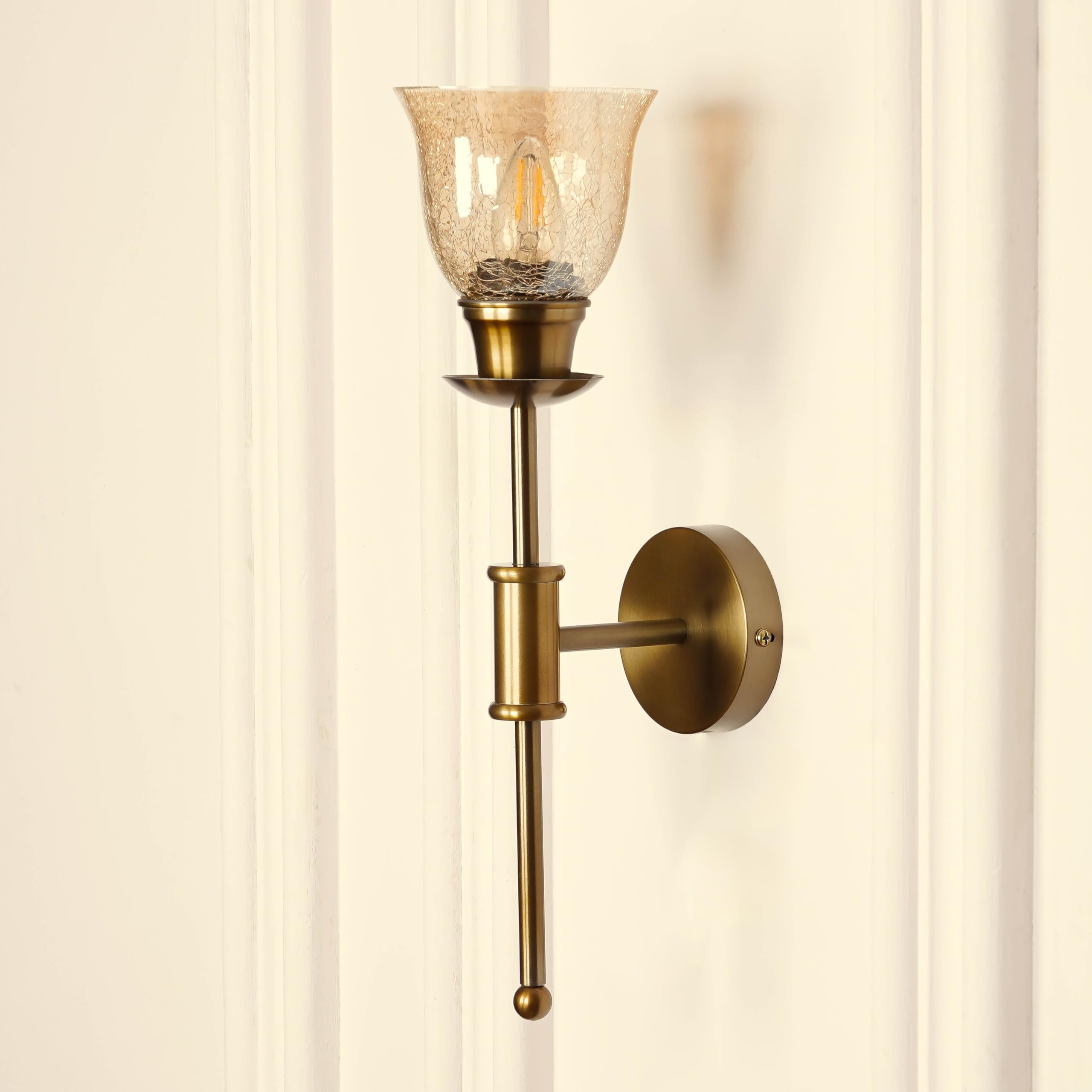 See full amazon price history chart for Divine Trends Antique Brass Finish Spacer Wall Lamp with Cup Crackled Glass Golden Luster for Living Room, Bedroom, Home Decoration Wall Light Pack of 1 Divine Trends Antique Brass Finish Spacer Wall Lamp with Cup Crackled Glass Golden Luster for Living Room, Bedroom, Home Decoration Wall Light Pack of 1 (B0CVRXD3RW) Amazon Price History, Amazon Price Tracker