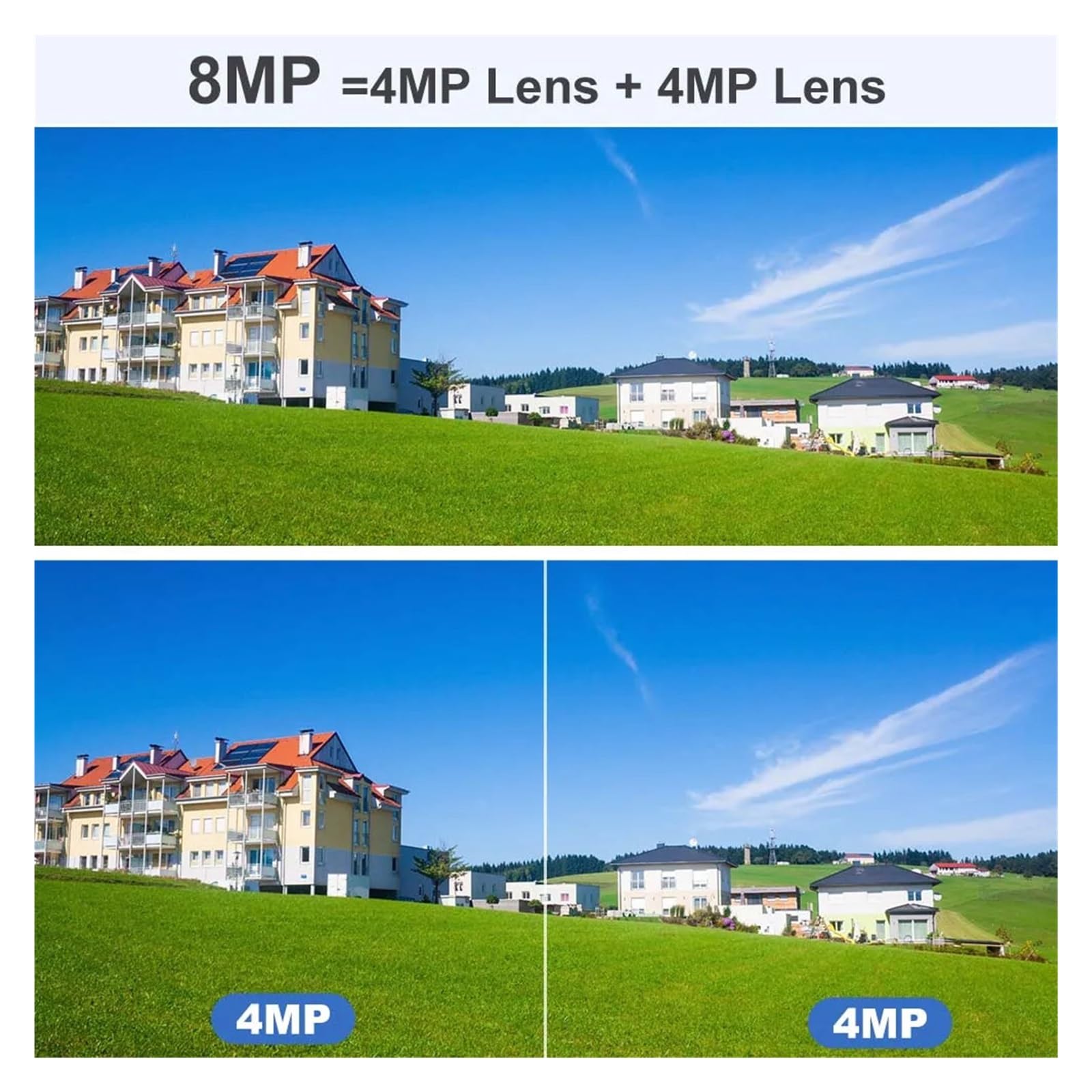 Telecamera WiFi PTZ for esterni da 8 MP 4K con doppio obiettivo