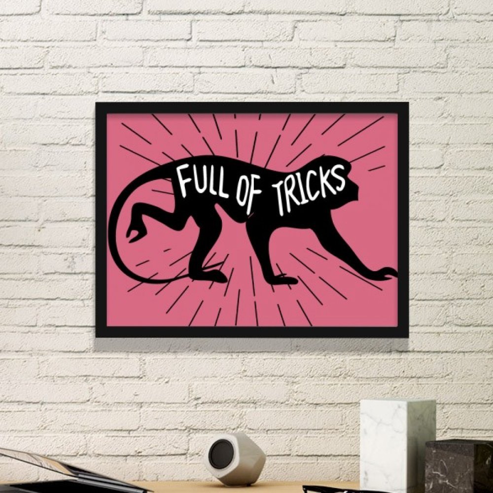 Cadre photo silhouette singe noir pour habiller un mur vide sans effort