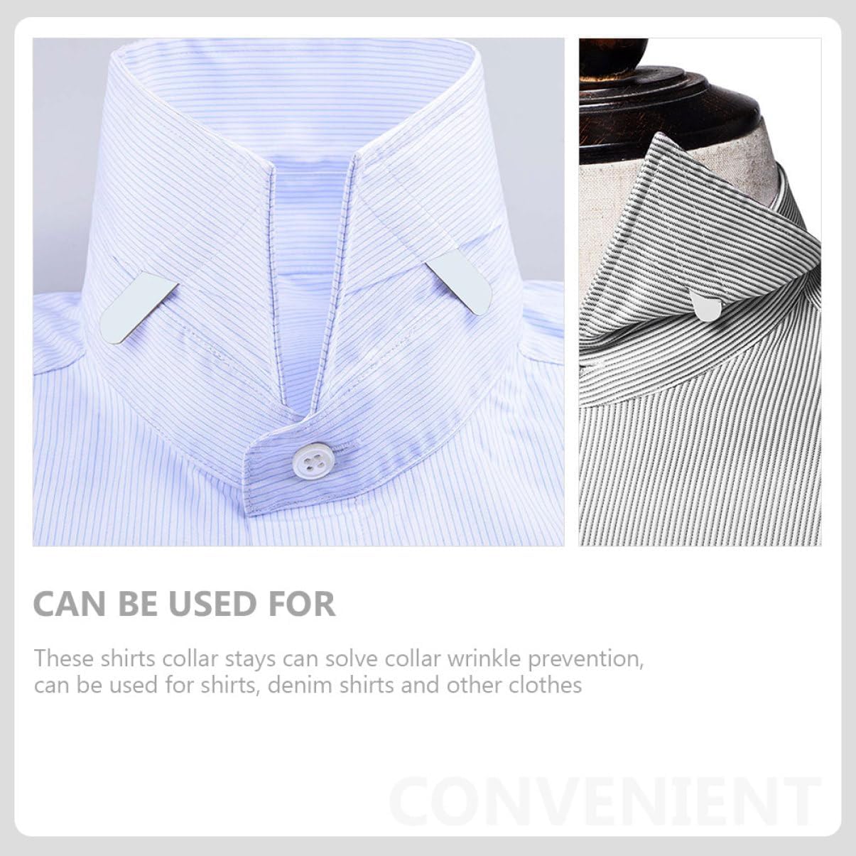 400pcs Shirt Collar Stays for Men Collar Inserts for Dress Shirts Neck Extender for Fitted