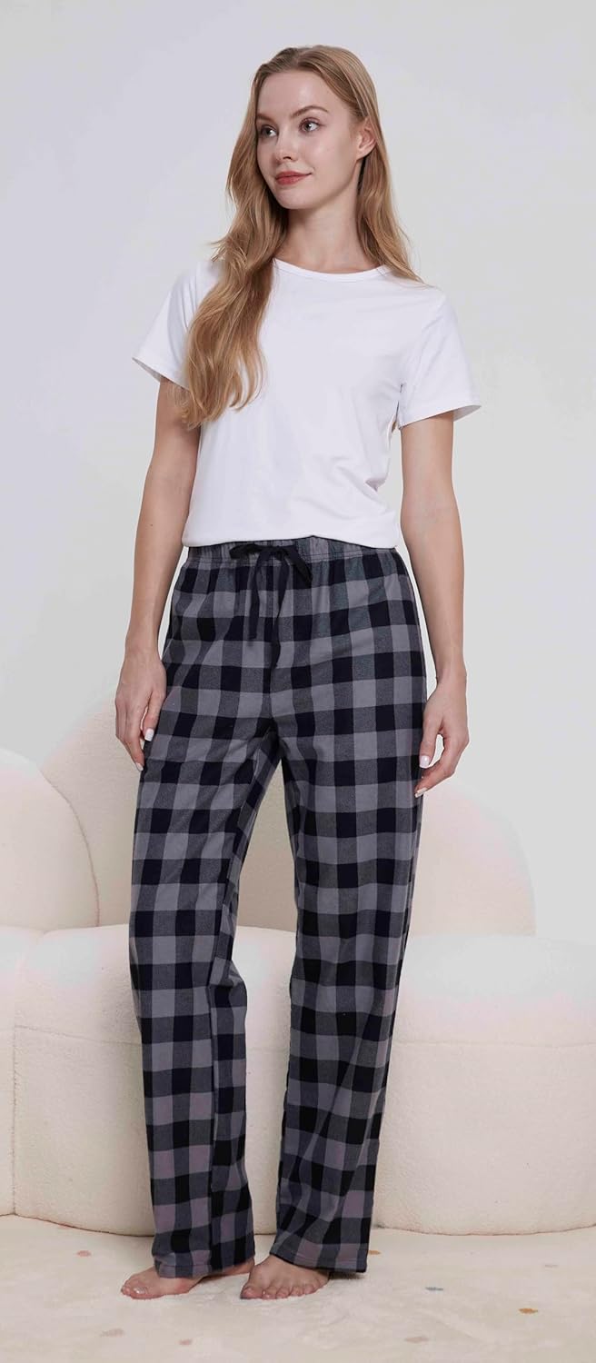 HiddenValor Women's Pajama Pants, Cotton Sleepwear Plaid Pajamas - Image 3