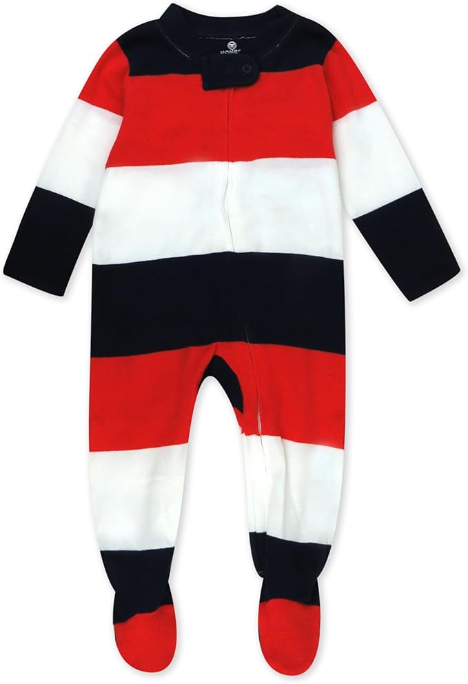 HonestBaby Classics Sleep & Play Footed One-piece Pajama Sleeper 100% Organic Cotton