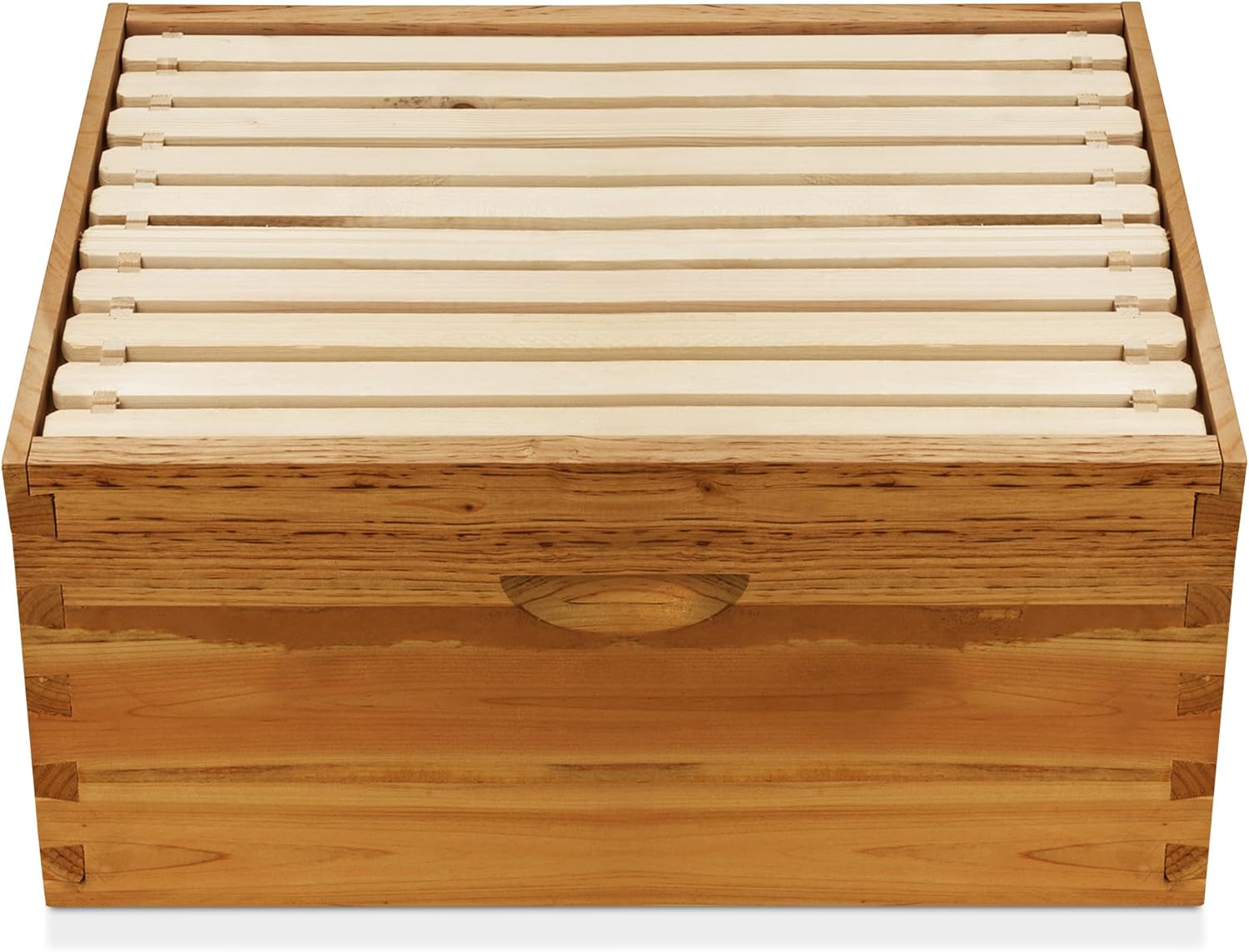 Honey Keeper 100% Beeswax Beehive 10 Frame Kit Super Box and 10 Deep Frames with Foundations for Langstroth Beekeeping