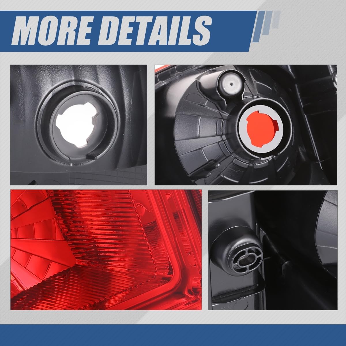 Auto Dynasty Rear Tail Lights Assembly Compatible with 2009 2010 2011 2012 2013 2014 2015 Honda Pilot, Driver Left Side Factory Style Brake Lamps with Reverse Light, HO2800174, Red Lens