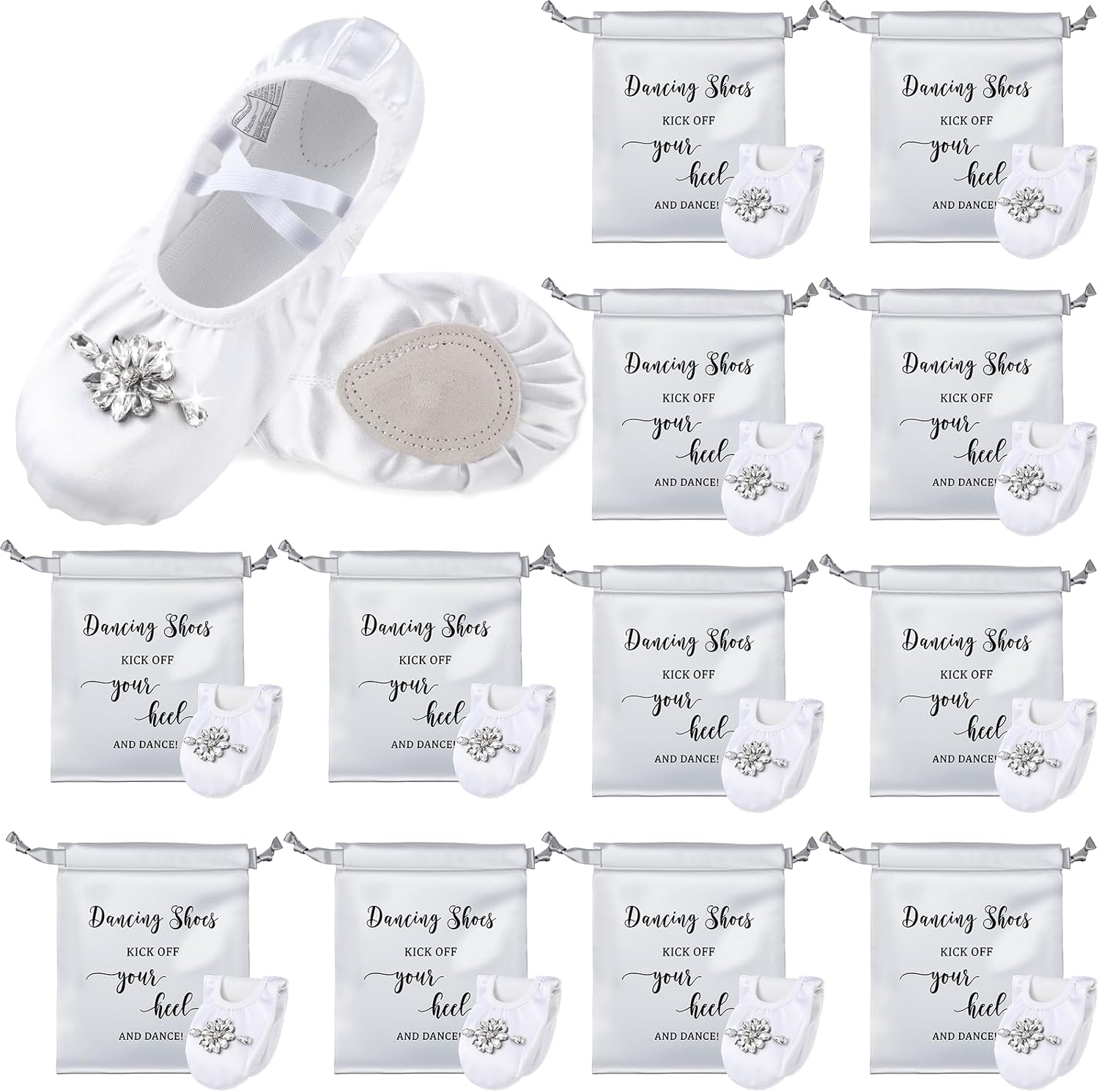 Wedding Foldable Ballet Flats - Rhinestone Comfort