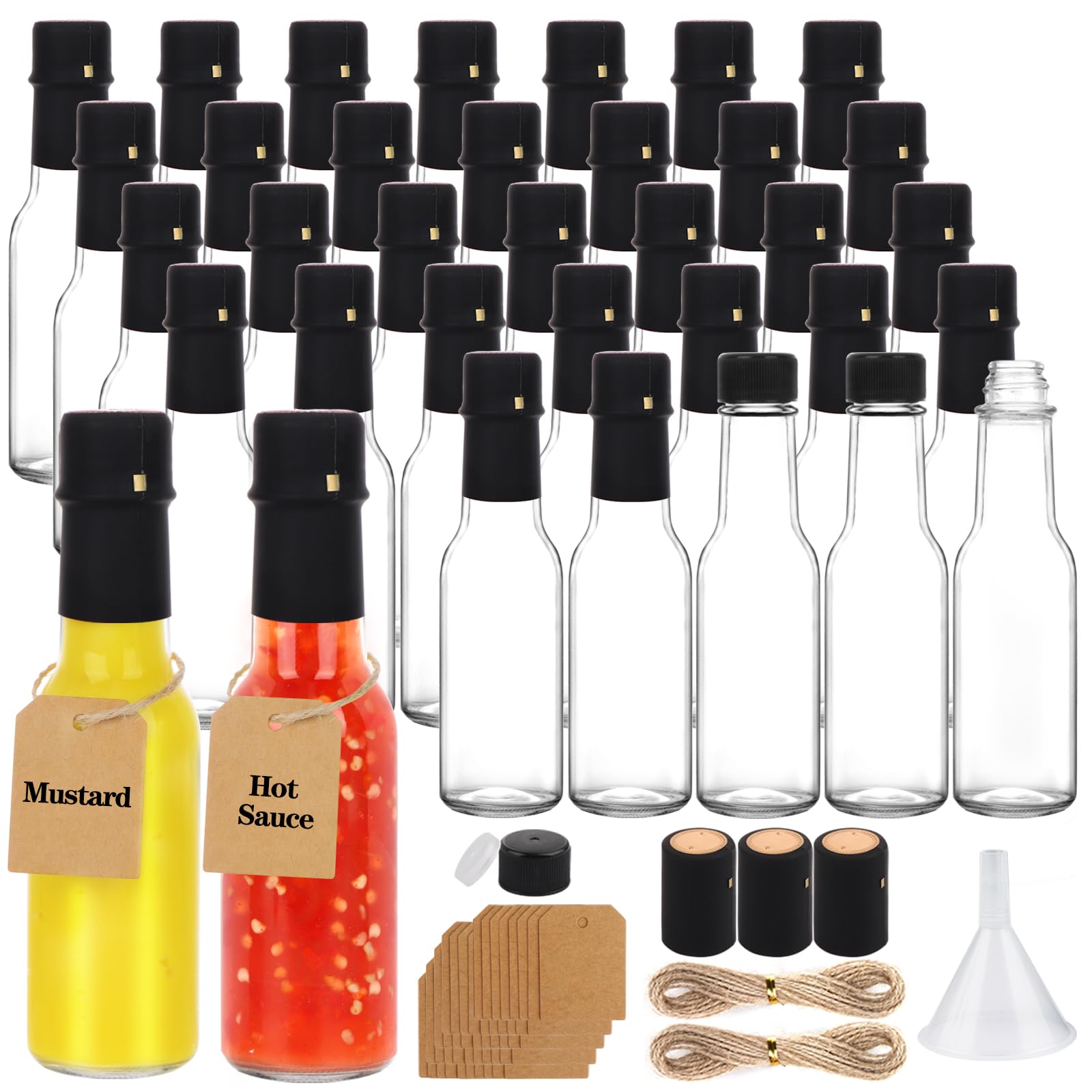GUANENA 35-Pack Hot Sauce Bottles