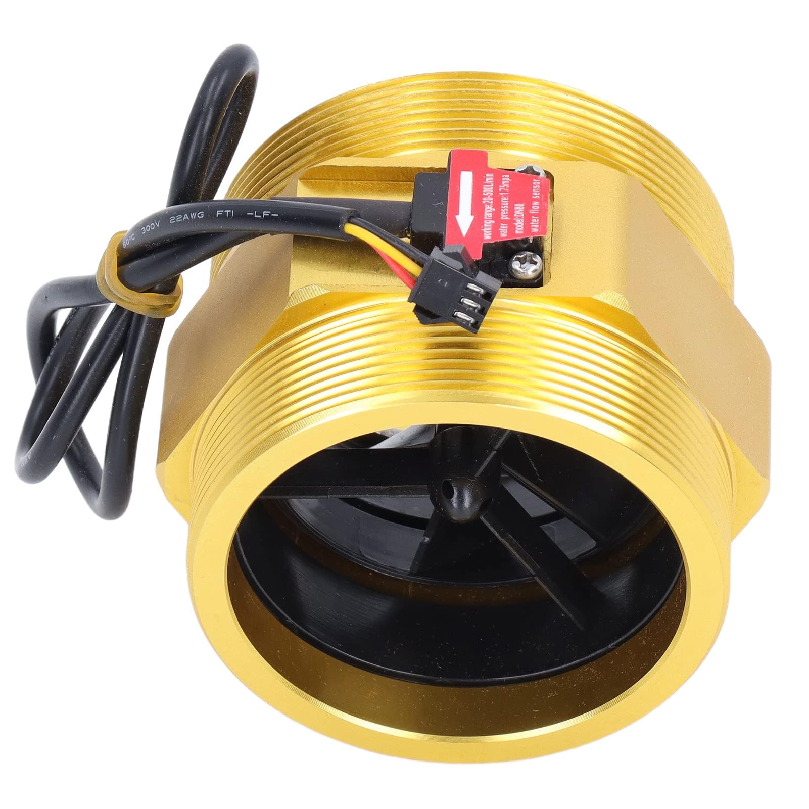 Sensor de Flujo de Agua, Interruptor de Flujo de Agua de Turbina de 3 Pulgadas, Interruptor de Inducción de Caudalímetro, Medidor de Flujo de Líquido de Salida NPN para Máquinas