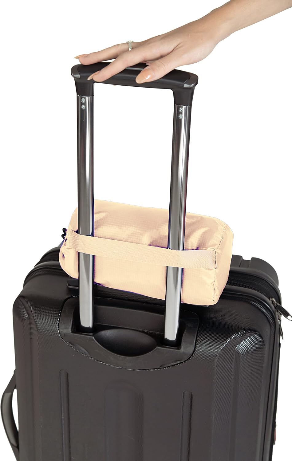 BlueHills Ultra Compact and Compact Light Travel Blankets for Two Value Pack Set of 2 – Airplane Travel Essentials Soft Flight Trips Throw in Portable Cases for Car Plane Travel Gifts – Beige image 4
