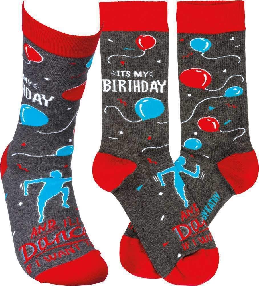 Primitives by KathySocks - It's My Birthday I'll dance if I want to, Unisex, One Size