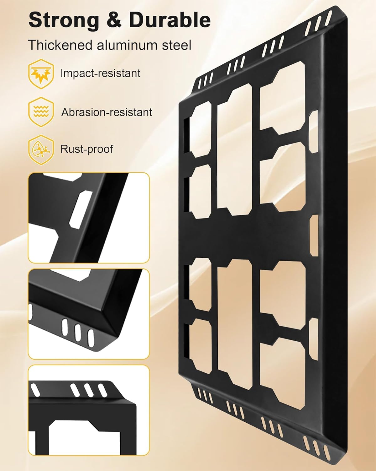 Mounting Plate Compatible with Milwaukee Packout Toolbox, Steel Mounting Base Wall or Floor Mount for Tool Storage and Organization (Full Plate)