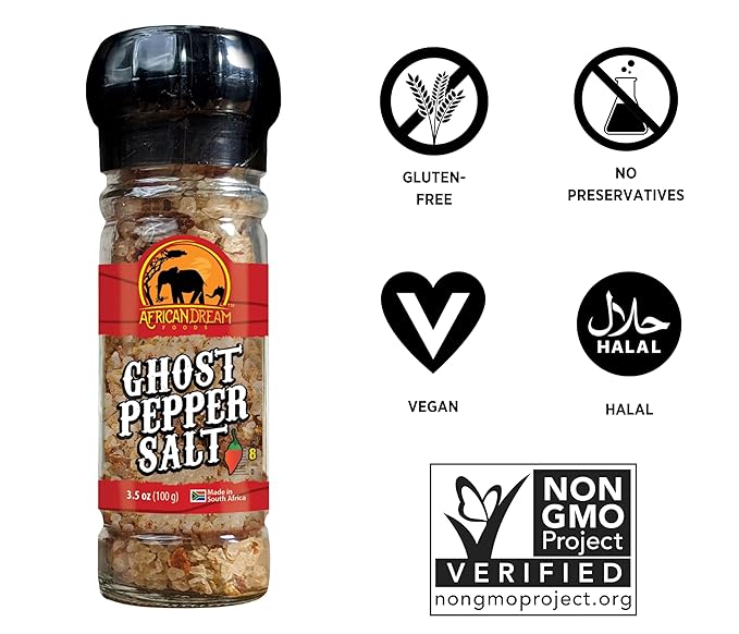 Sal Condimentada Ghost Pepper - African Dream Foods - 3.5 oz miniatura 3