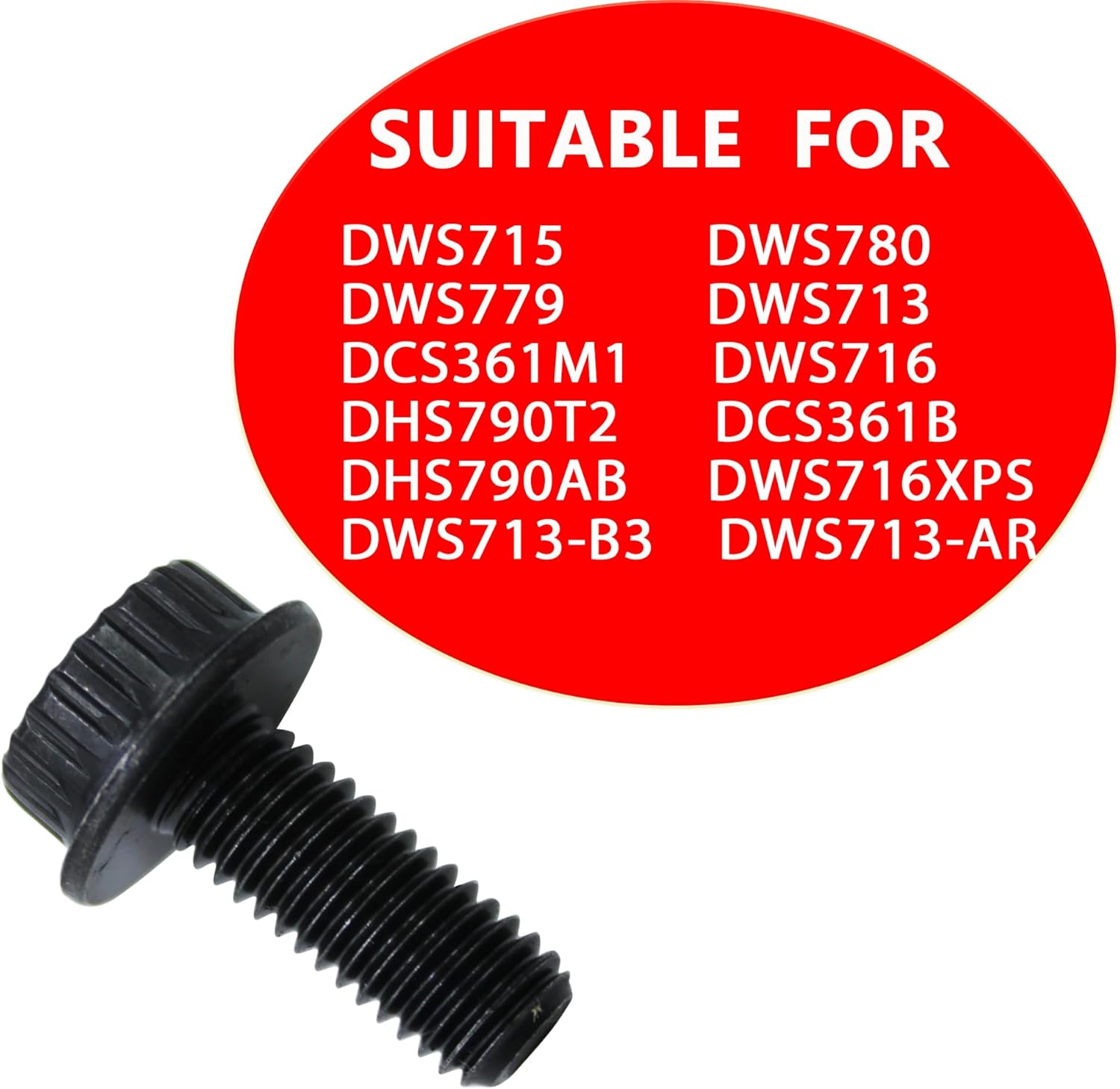 N600011 Miter Saw Blade Bolt Fits for DeWalt Miter Saw DWS716XPS DWS715 DWS779 DWS713 DCS361M1 DWS716 DWS780(2 Pcs)