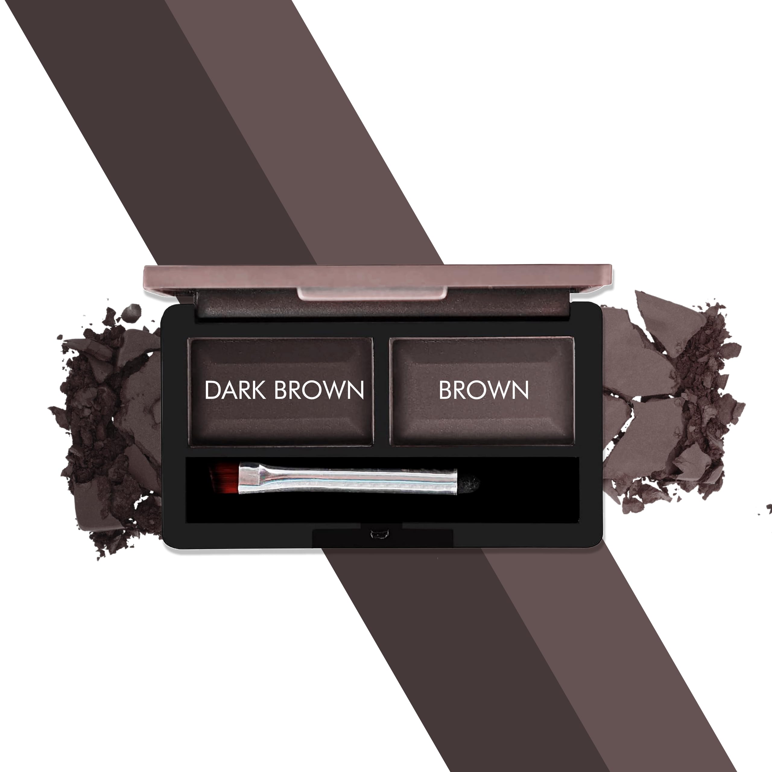 Dual Eyebrow Powder Kit (8g)| Powder With Brush | Long-Lasting | Natural Looking Brows | Rich Color Payoff | Available in 2 Shades | Waterproof and smudgeproof (Brown & Dark Brown)
