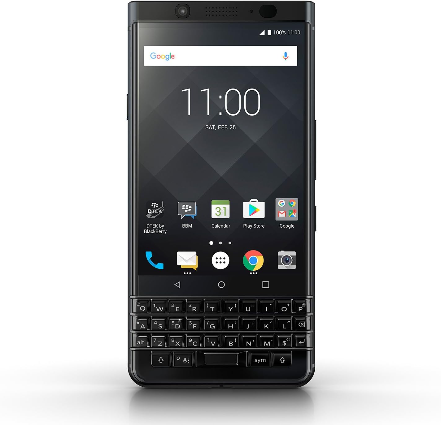 BlackBerry KEYone Business Smartphone QWERTY64GB interner Speicher 4GB RAM LTE 12MP Kamera 1143 cm 45 Zoll IPS LCD Display schwarz