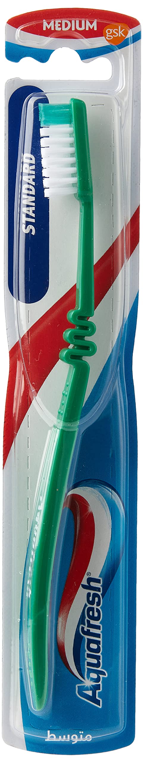 AquafreshStandard Toothbrush With Medium Bristles, Assorted